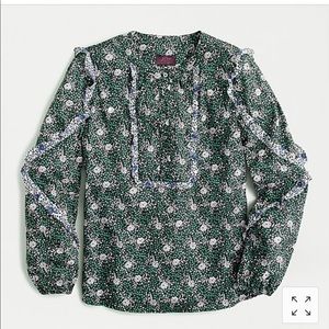 J Crew Ruffle Sleeved Blouse